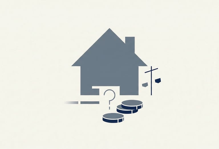 Ilustración sobre no tener un rango financiero claro al comprar vivienda