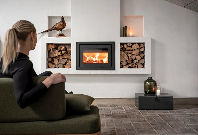 Insert à bois - Chauffage salon - poêle design & moderne