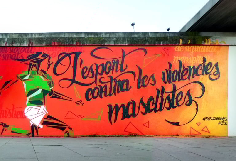 graffiti mural instalación deportiva