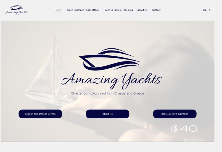Webové stránky Aazing Yachts