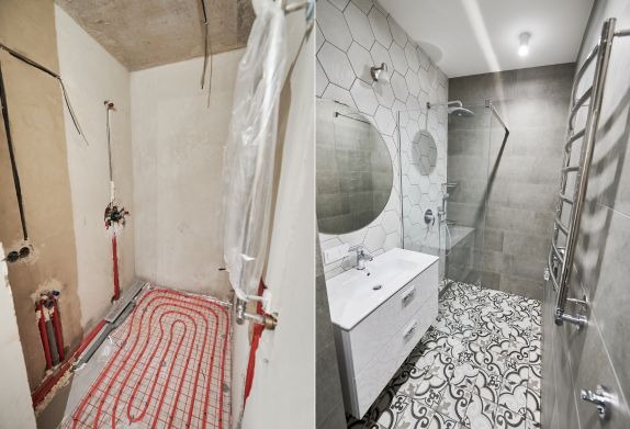 ristrutturazione bagno Roma Latina prima e dopo 