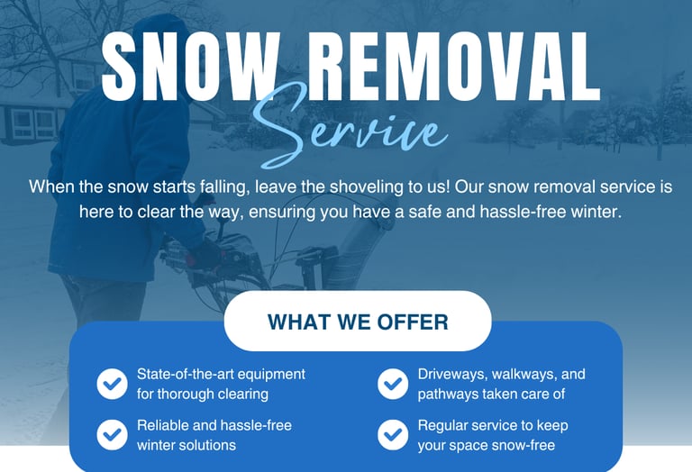 a snow removal service flyer for a snow removal service
