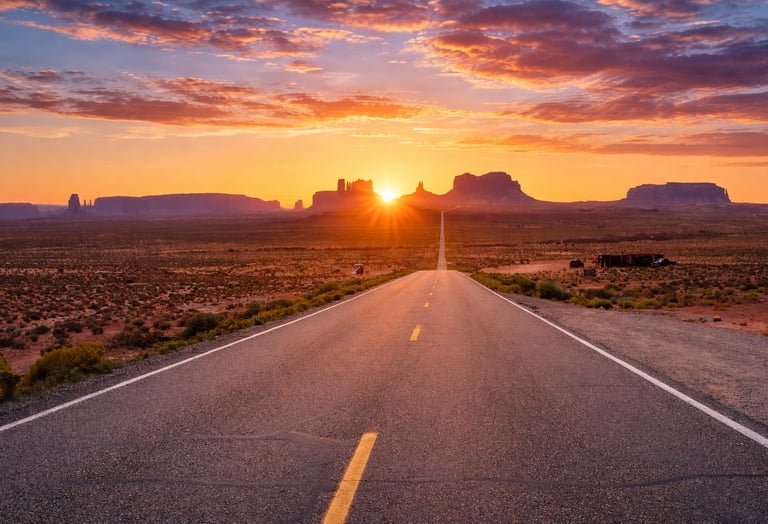 Mile Marker 13 on scenic U.S. Highway 163 in Monument Valley (where Forrest Gump stopped running!)