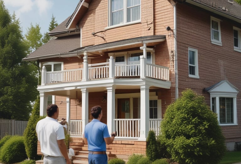 A thoughtful instructor guiding a small group in a bright, modern classroom with gold and black accents.