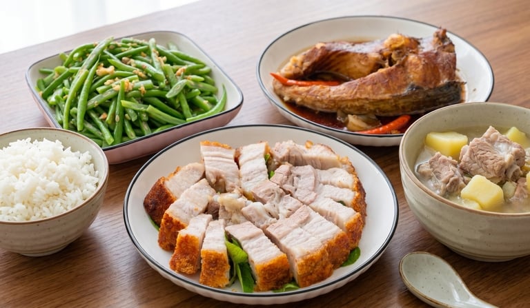 Thịt quay giòn bì cơm văn phòng