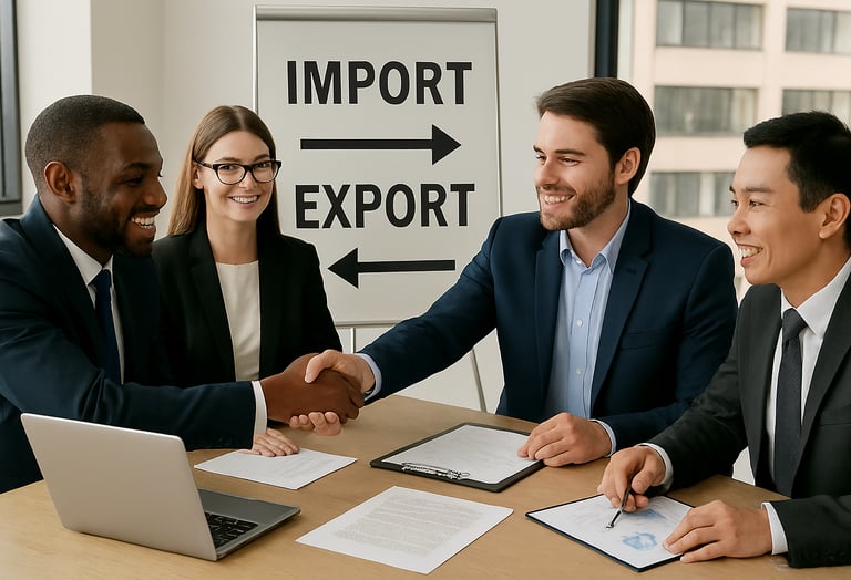 a group of people shaking hands over a table