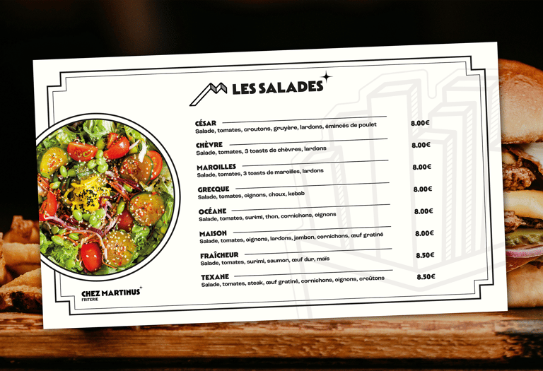 Menu "Salades" - Chez Martinus