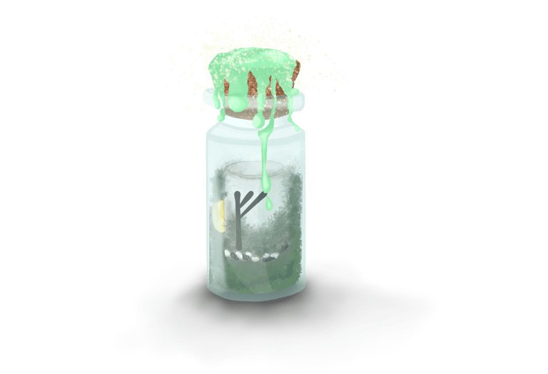 Botella de intencion magica