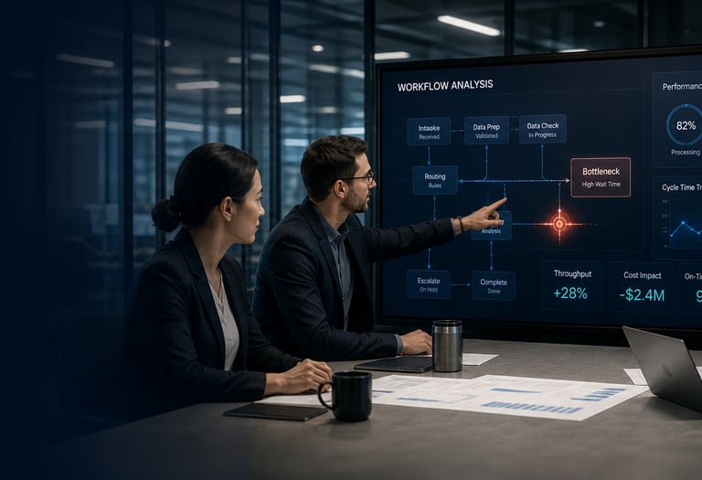 Expert guidance, tooling and analysis of your processes, bottlenecks and daily workflows.
