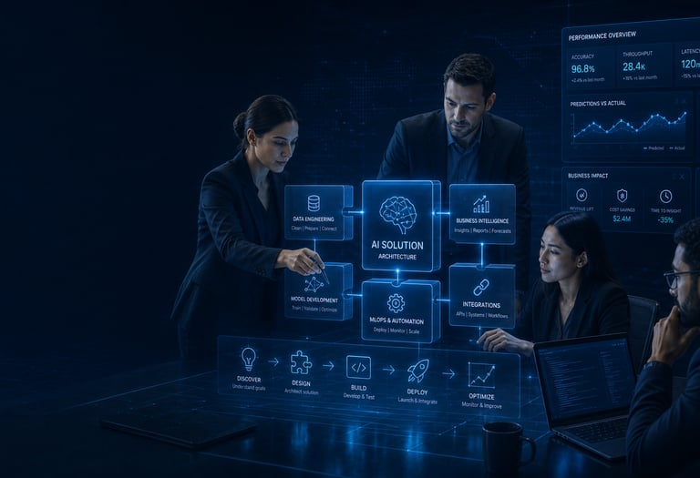 Our team of specialists design and implement AI solutions to ensure high performance and value.