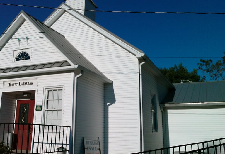 Trinity Lutheran Church after soft wash Hanceville, AL