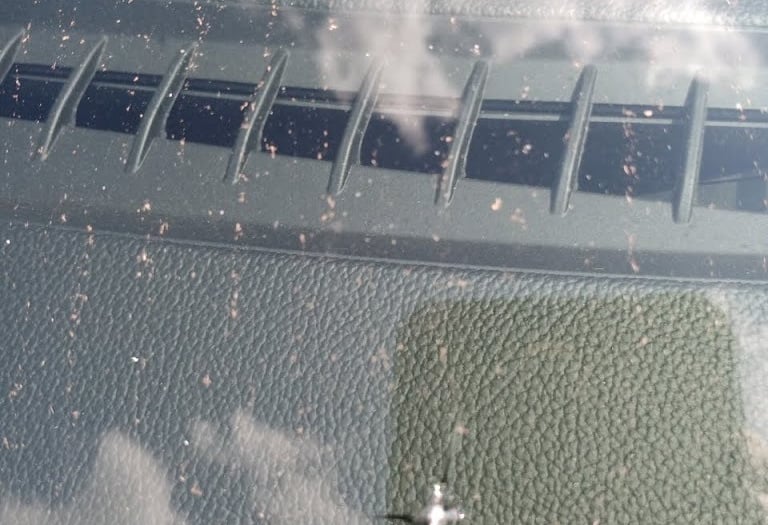 the impact point of the chip is smaller than a quarter