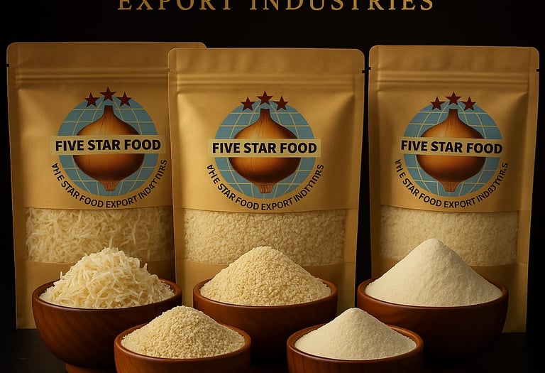 custom dehydrated onion and garlic products exporter