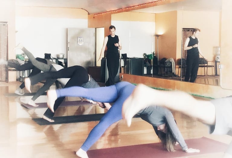 Jack Utermoehl Teaching a Yoga Class