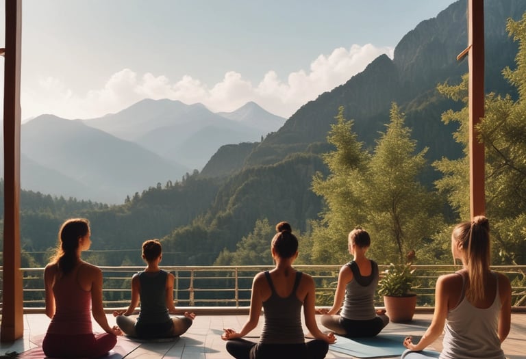 A cozy workspace with a laptop and notes about minimalism and investment.