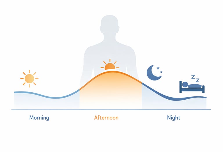 Relação entre ciclo circadiano e temperatura corporal