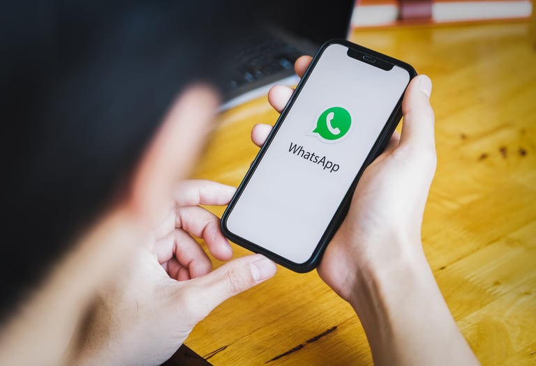 persona viendo su celular