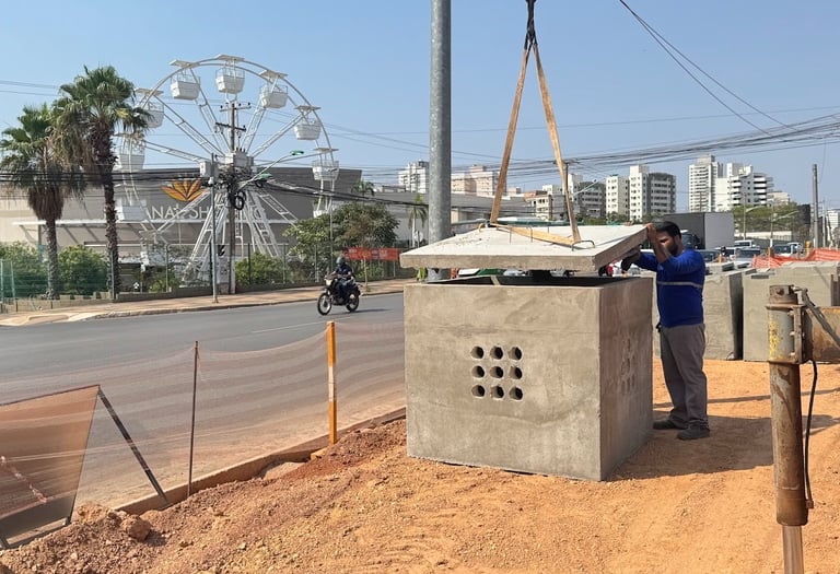 Caixa de concreto eletrica 1x1
