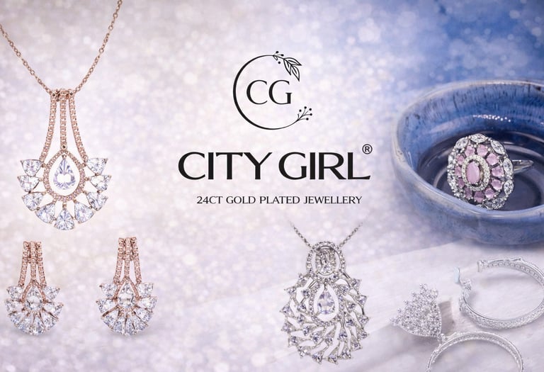 City Girl Jewellery Rhodium Plated Daily Wear