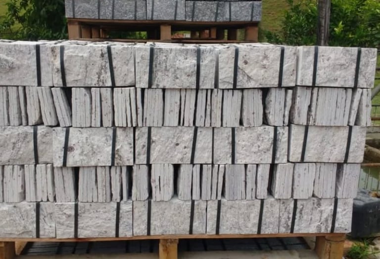 pedra madeira branca serrada 11,5x23 no palete direto da pedreira jazida própria, piso e parede 