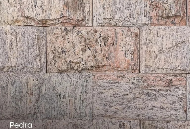 pedra madeira rosa serrada 11,5x23 no palete direto da pedreira jazida própria, piso e parede linda