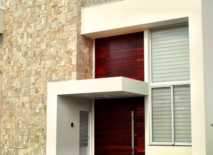 pedra são tomé mosaico amarelo para revestimento de parede interno e externo. fácil instalação lindo