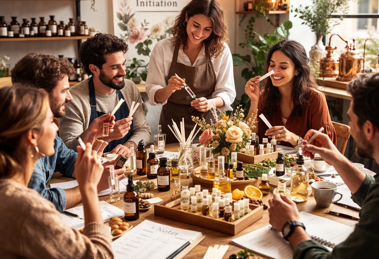 Bar à parfum à Pézenas – flacon L’Atelier Conti lors d’une création de parfum sur-mesure