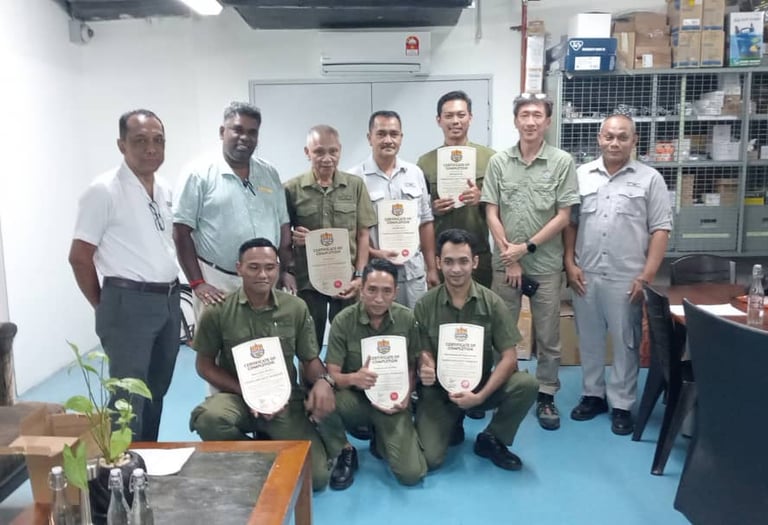 Participants completed their workshop receiving their training certificate