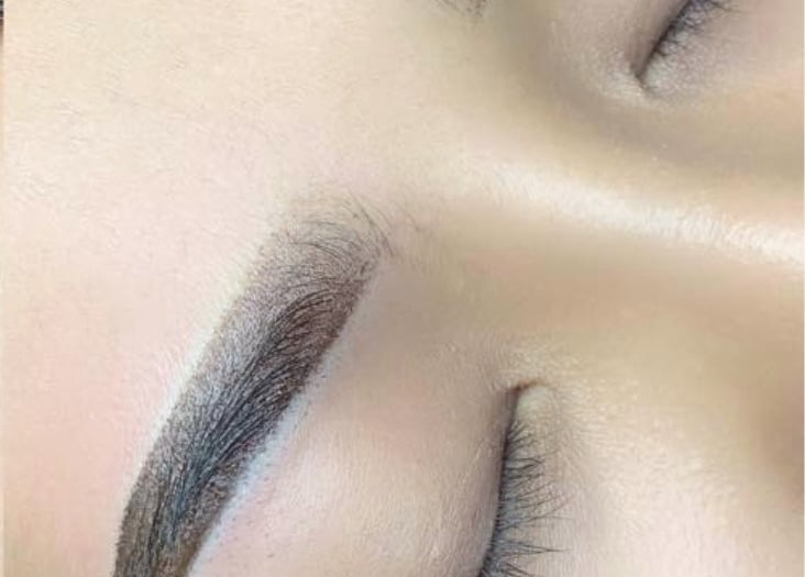 Powder Brows en Shading Brows resultaat bij PMU specialist Saranya in Alphen aan den Rijn.