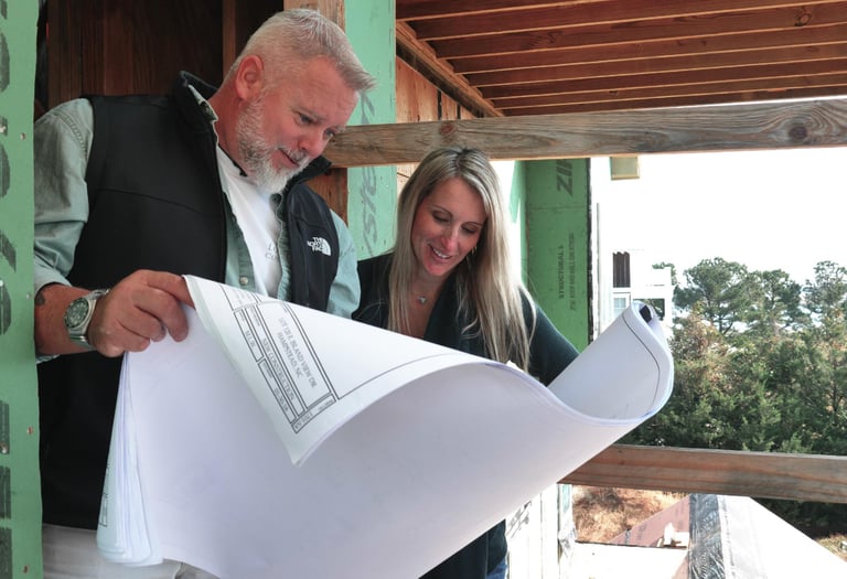 Black Gate Productions capturing a pre-production planning scene for an Eastern NC home builder.