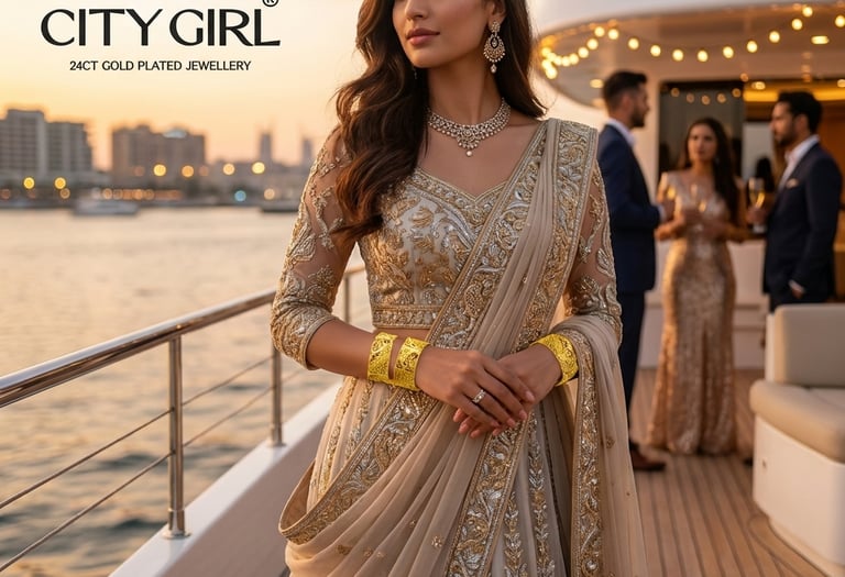 Premium 18K gold plated bangles— bridal wear for women by City Girl Jewellery