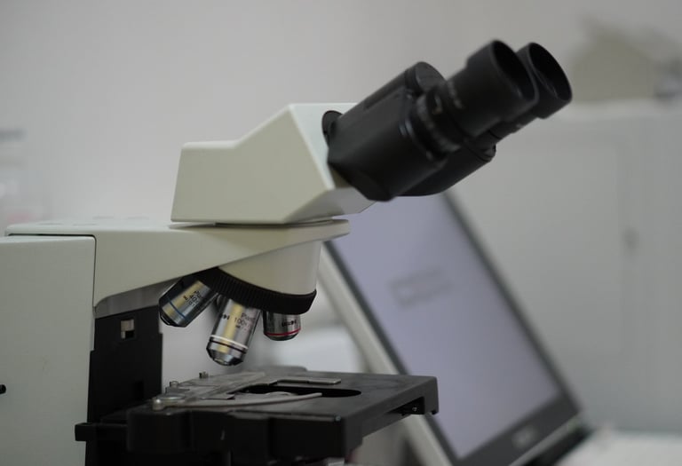 Microscopio situado en nuestra sección de laboratorio