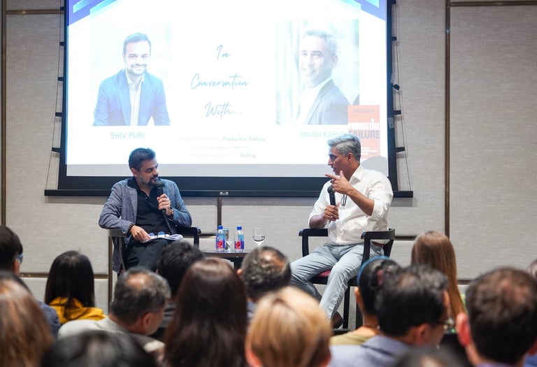 Shiv Puri with Professor Manu Kapur