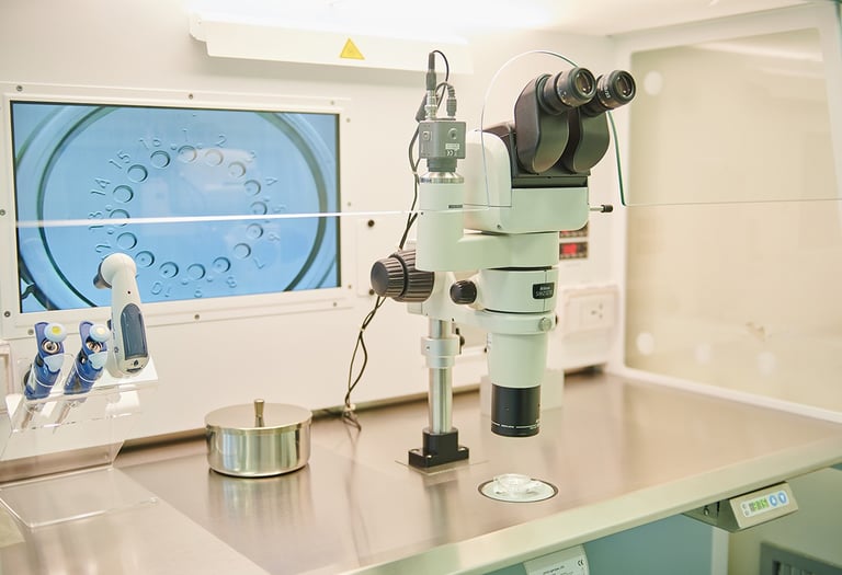 Advanced fertility lab with IVF equipment in Lisbon, Portugal