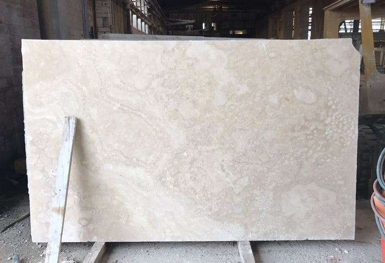 White Travertine Slabs