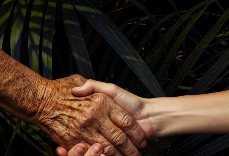 Dos personas estrechándose las manos