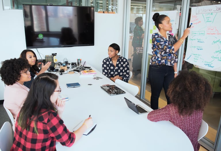 Group of women in a marketing meeting