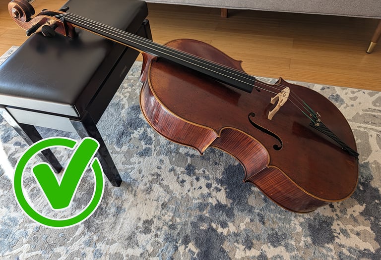acceptable resting position for cello