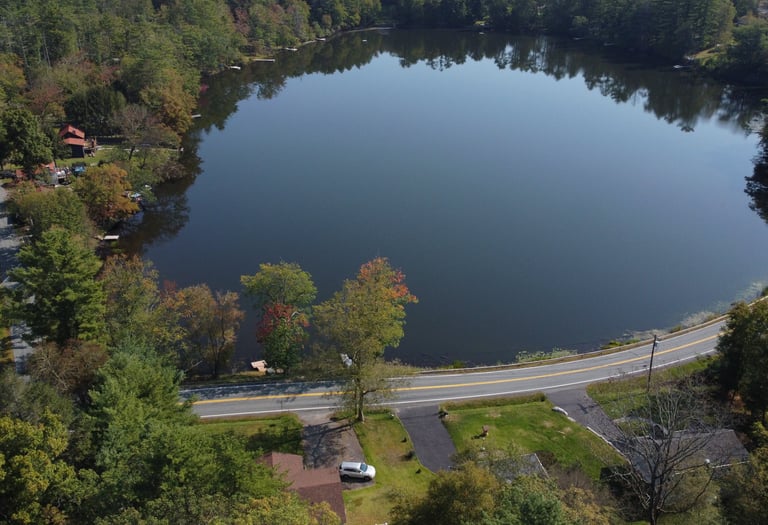 Drone Aerial Shot of Lake