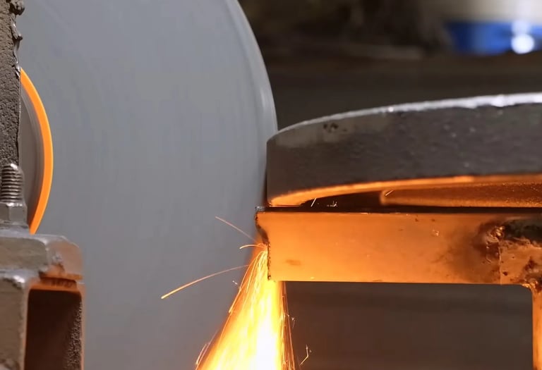 Surface sanding to smooth cast iron components before finishing