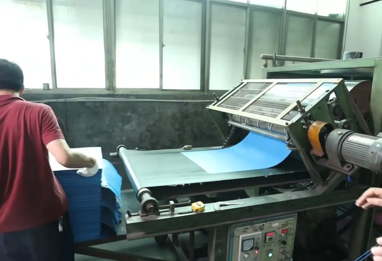 Mixture sheet extrusion process for foam-based fitness accessories manufacturing