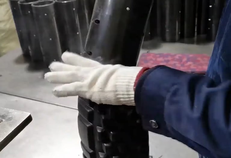 Joint line trimming to ensure smooth finish on foam rollers