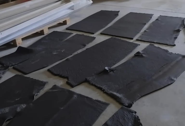 Cooling stage to stabilize rubber material after compounding