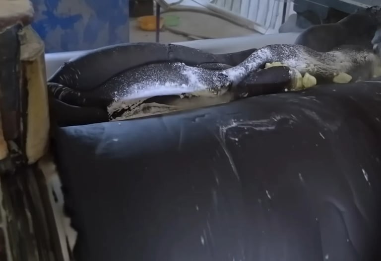 Odor control additives blended into rubber compounds during manufacturing