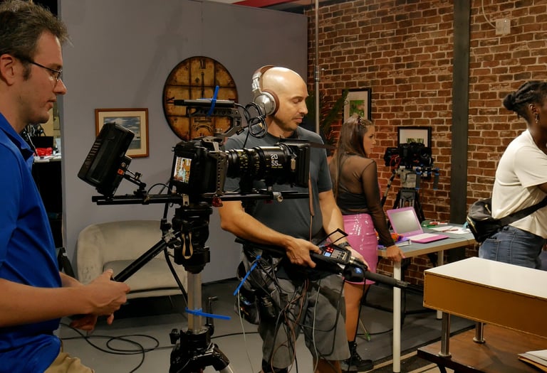Custom studio sets for TV, Films and Podcasts