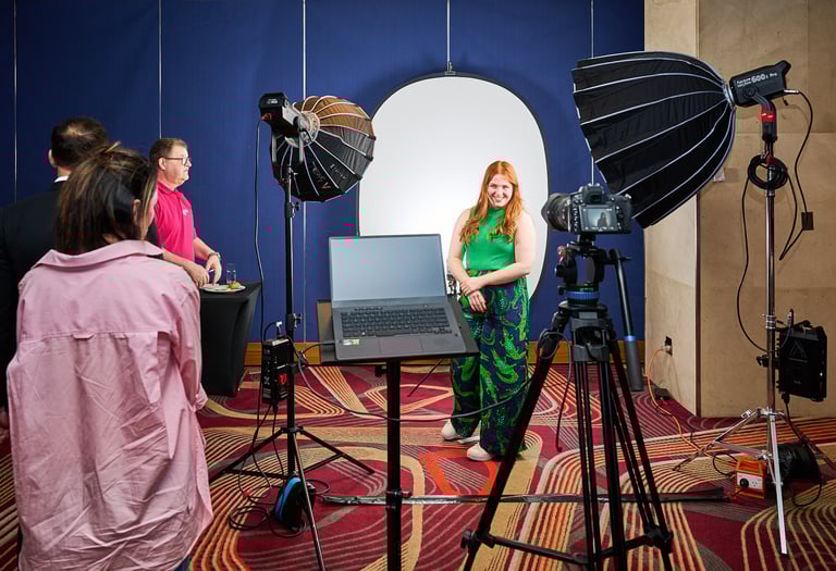 Phograpgy at a media section in a corporate event 