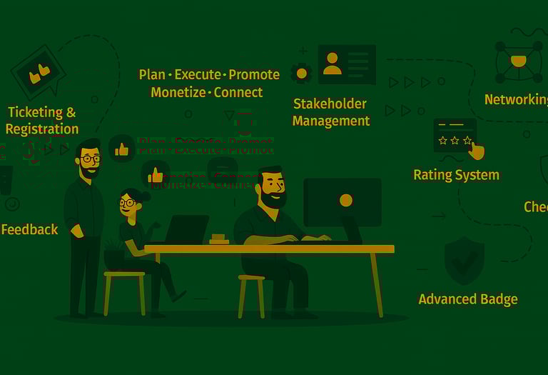 Features of event ticketing and registration platform