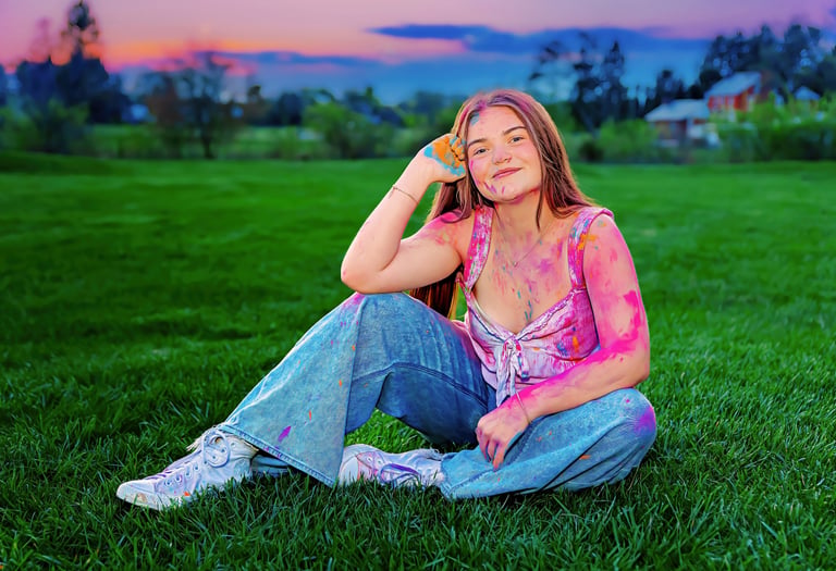Senior rep team in Manheim PA. Paint powder senior pictures Lititz PA by Manheim PA Senior Picture Photographer