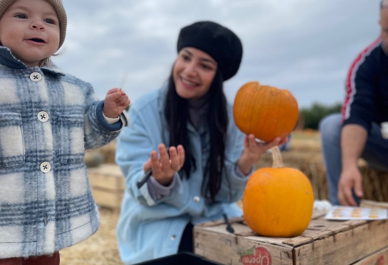 bambino zucche halloween