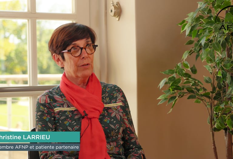 a woman in a red scarf and glasses